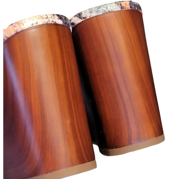 Jessica Simpson NEW snakeskin wedge heels woodgrain size 9.5 NWOT - Picture 3 of 7